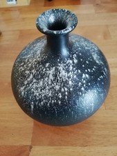 Blumen/ Deko Vase Rund Schwarz