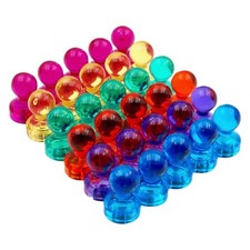 Magnet Pins 30 Neodym Pin Kegel-Magnete Office Büro 6 Farben ultrastarke Haftung