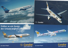 # 4 versch. CONDOR Postkarten