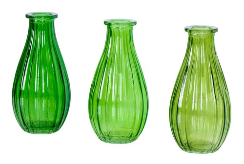 3er set vase glas - 3er,