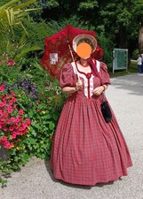 Biedermeierkleid Südstaatenkleid Viktorianisches Kleid Krinoline  - Gr. 48 - 50