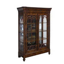 Antiker Vitrinen Schrank Biedermeier um 1860 Bücherschrank  B: 100 cm -11847-