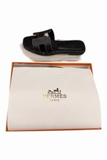 Hermes Oran Sandalen, Schwarz