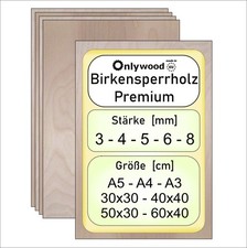 Birkensperrholz-3,4,5,6,8mm-Sperrholzplatten-Klasse AB/B-Zuschnitt-Onlywood