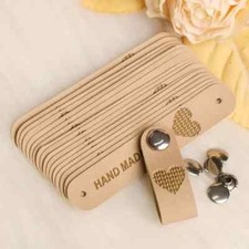 6 St Etiketten mit Buchnieten