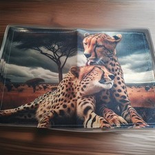 Platzdeckchen Leinen Motiv Geparden 