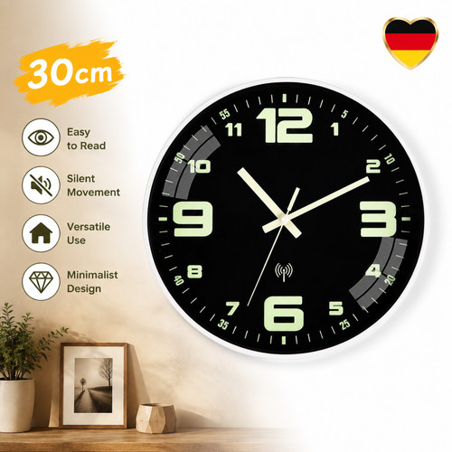 Wanduhr funkwanduhr leuchtend - wanduhr,
