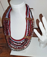 Große Halskette steine perlen