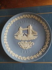 Teller  Wedgwood Jasper Ware Blau , Weihnachten  1975. Tower London 