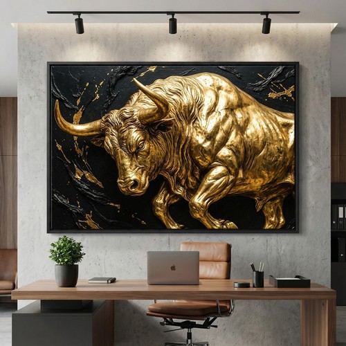 Wütender stier gold luxus - in,
