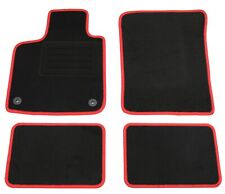 Fußmatten Set für Renault Twingo 2 2007-2011 Matten Autoteppiche Rand Rot