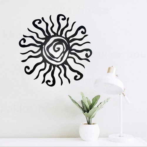 Wandbild sonne aus metall - wandbild,