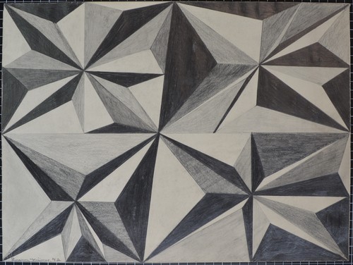 Original zeichnung geometrisch - original,