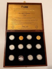 Münzsammlung "Einigkeit und Recht Und Freiheit" 10 Stk Feinsilber und vergoldet