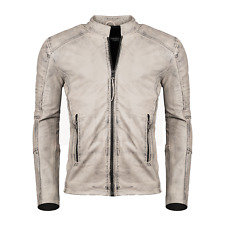 PAULGOS Herren Lederjacke