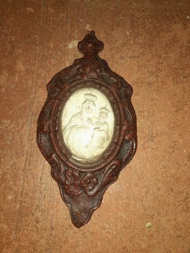 Biedermeier gipsbild maria mit - gipsbild,