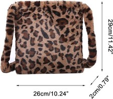 Plüsch tasche leopardenmuster - tasche,