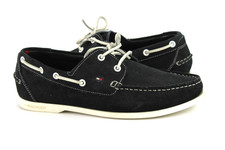 Tommy Hilfiger Gr.42 Herren Bootschuhe Slipper Wildleder  Schwarz  TOP   J 867