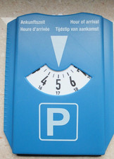 Parkscheibe Parkuhr blau Auto Parken Uhr Kunststoff