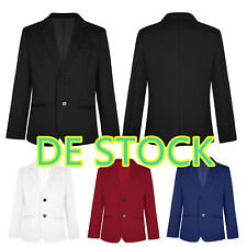 DE~Kinder Jungen Blazer Anzug Jacke Sakko Slim Fit Freizeit Hochzeit Tuxedo