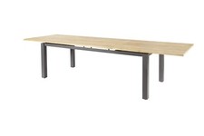 Diamond Garden Ausziehtisch Gartentisch Porto Edelstahl Dunkelgrau Recycled Teak