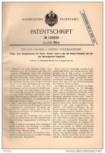 Original patentschrift - original,