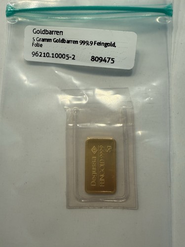Degussa goldbarren gold - degussa, 5