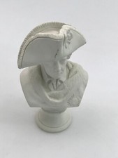 Büste von Friedrich der Grosse Skulptur Figur Antik Kopf Weiss Höhe 15 cm