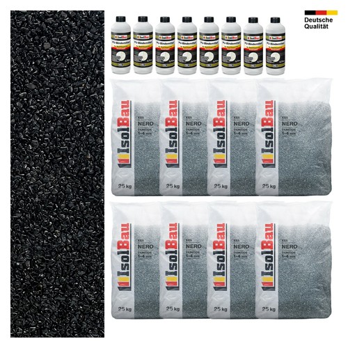 Steinteppich set nero 4mm - set, 1-4mm