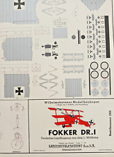 FOKKER DR.I  - 1:50 Wilhelmshavener Modellbaubogen