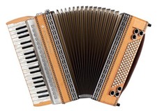 Alpenklang Pro IV/96 MH Piano Erle Akkordeon 4-chörig Musette Register Koffer