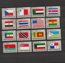 Kompl.-Satz-UNO-New-York-Flaggen von  Mitgliedsstaaten-1981-gestempelt-TOP