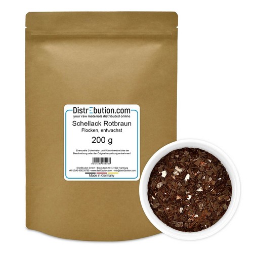 Schellack rotbraun 200g - schellack,