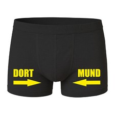 Boxershorts Herren Unterhose Männer Unterwäsche - Dort Mund - witzig lustig Fun