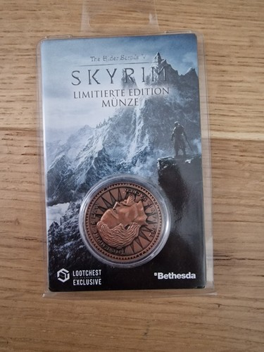 Skyrim limitierte münze - skyrim,