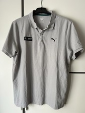 MERCEDES AMG PETRONAS RACING POLO SHIRT GREY F1 PUMA MENS L