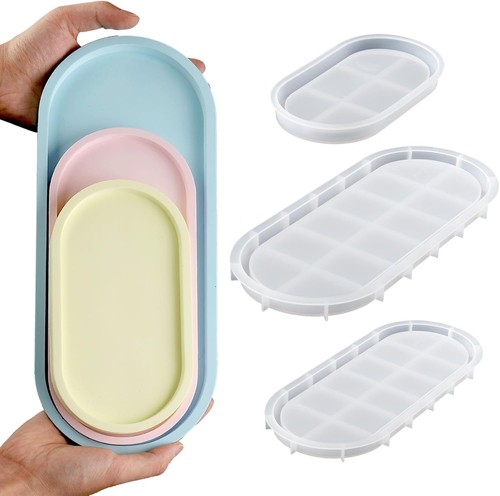 Silikonform set stueck oval - set,