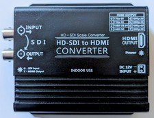 SDI in HDMI out Converter Scaler Repeater Konverter Umwandler Loop 1080p 12V