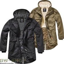 BRANDIT MARSH LAKE PARKA HERREN TEDDYFELL WINTERJACKE FISHTAIL MANTEL ARMY JACKE