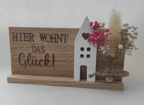 Deko aufsteller home hier - aufsteller, "hier