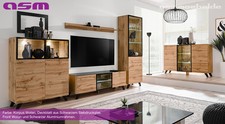 Wohnwand Anbauwand Wohnzimmer Schrankwand THIN mit LED und Push - Click System