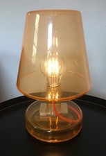 FATBOY Transloetje Tischlampe LED Dimmbar Kabellos Durchsichtig Orange UVP 95€