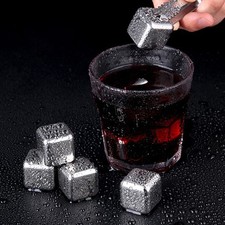 8 Stück Edelstahl Eiswürfel