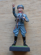 Zinnfigur, vollplastisch, Offizier mit Fernglas, Größe 6 cm + Sockel