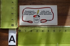 Alter Aufkleber Comic Spruch (Qualität s. Fotos) Hund Gassi gehen sammeln