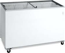 Esta Tiefkühltruhe EK 400 mit Rollen Steckschloss und Glasschiebedeckel 1300mm