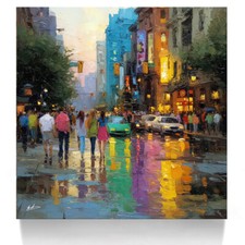 Leinwandbild Straßenszene