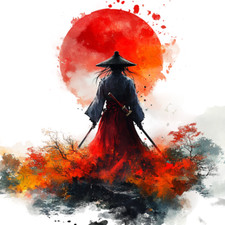 Deko Bild Samurai Krieger