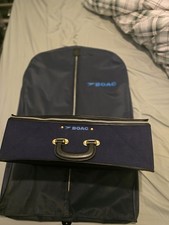 British Airways / BOAC VINTAGE Anzugtasche und faltbarer Reisekoffer