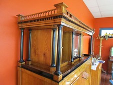 Aussergewöhnlicher Biedermeier Sekretär Esche um 1810/20 Schellack handpoliert